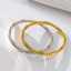 Stainless steel gold-plated round bead bracelet: A minimalist and luxurious beaded bangle. thumbnail 2