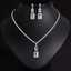 Wedding Jewelry Sets for Brides 18k Gold Plated Square Zircon thumbnail 3