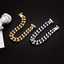 Hip Hop Style 18K Gold/Rhodium Plated Stainless Steel Men's Curb Chain Bracelet thumbnail 2