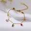 Colorful Zircon Stainless Steel 18K Gold Plated Women's Fashion Jewelry Bracelet thumbnail 3