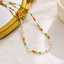 Colorful Beaded Handmade 18k Gold Plated Natural Stone Stainless Steel Custom Fashion Jewelry Necklace thumbnail 1
