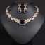 Bridal 18k Gold Plated Brass Oval Gem Collar Set for Elegant Occasions thumbnail 2