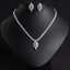Elegant 18k Gold Plated Brass Leaf Crystal Pendant Jewelry Set for Brides thumbnail 2