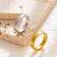 Stripe stainless steel 18k gold-plated women's wholesale custom logo silver fashion jewelry rings thumbnail 3
