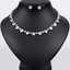 Bridal 18k Gold Plated Brass Snowflake Crystal Collar Jewelry Set thumbnail 1