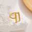New product H-shaped fashion boutique simple jewelry 18k gold-plated stainless steel wholesale adjustable waterproof ring for women thumbnail 2