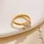 Ring set for ladies, girls, and couples - gold-plated, simple round stainless steel fashion jewelry rings thumbnail 3