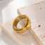 Waterproof 18k Gold-Plated Women's Accessories Zircon Heart Couple Stainless Steel Fashion Jewelry Ring thumbnail 1
