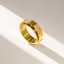 Luxurious designer minimalist stainless steel 18k gold-plated sunflower zircon women's fashion jewelry ring thumbnail 2
