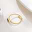 High-quality 18k gold-plated diamond zirconium stainless steel women's design adjustable fashion jewelry ring thumbnail 3