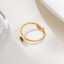High-quality women's adjustable 18k gold-plated stainless steel diamond zircon round wedding fashion jewelry ring thumbnail 3
