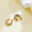 Fashionable gold women's earrings, exquisite jewelry, trendy jewelry, diamond earrings thumbnail 3