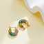 Fashionable gold women's earrings, exquisite jewelry, trendy jewelry, diamond earrings thumbnail 2