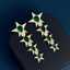 Lonceen Regal Star & Emerald Zircon Drop Earrings thumbnail 1