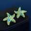 Lonceen Coastal Starfish & Turquoise Zircon Stud Earrings thumbnail 2