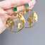 Lonceen Chic Green Onyx World Map Drop Earrings thumbnail 3
