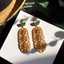Lonceen Luxe 18K Gold Plated Green Onyx Diamond-Pattern Drop Earrings thumbnail 3