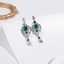 Multi Color Hexagon Zircon 18k Gold Plated Copper Earrings for Women thumbnail 2