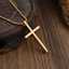 Gold pendant of cross necklace, stainless steel men's cross necklace thumbnail 3
