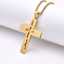 18k gold-plated Christian men's pendant cross necklace jewelry thumbnail 1