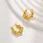 Wholesale 18k gold-plated women's custom gold fashion jewelry, shiny stainless steel earrings thumbnail 1
