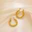Bestselling Luxury Fashion 18k Gold-Plated Stainless Steel Twisted Round Women's Luxury Hoop Fashion Jewelry Earrings thumbnail 1