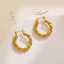 Bestselling Luxury Fashion 18k Gold-Plated Stainless Steel Twisted Round Women's Luxury Hoop Fashion Jewelry Earrings thumbnail 2