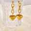 Luxurious heart-shaped design, hypoallergenic 18k gold-plated fashion jewelry, stainless steel charming earrings for women, wholesale thumbnail 2