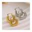 Hypoallergenic Geometric C-shaped Stainless Steel Women's Luxury Hollow Thick 18k Gold-plated Fashion Jewelry Earrings thumbnail 1