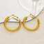 Wholesale hypoallergenic simple women's short and thick hoop cuff 18k gold-plated stainless steel fashion jewelry earrings thumbnail 3