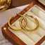 Wholesale hypoallergenic simple women's short and thick hoop cuff 18k gold-plated stainless steel fashion jewelry earrings thumbnail 2
