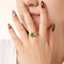 Lonceen 925 Silver Green Zircon Oval Gemstone Ring for Women thumbnail 3