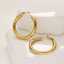 Custom women's clothing accessories: Hug hoop geometric stainless steel 18k gold-plated thick and stylish jewelry earrings thumbnail 1
