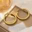 Custom women's clothing accessories: Hug hoop geometric stainless steel 18k gold-plated thick and stylish jewelry earrings thumbnail 2