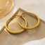 Custom women's clothing circular 18k gold-plated stainless steel retro fashion jewelry earrings thumbnail 2