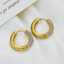 Wholesale luxurious round-designed colored zircon hoop 18k gold-plated stainless steel women's fashion jewelry earrings thumbnail 2
