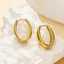 Minimalist waterproof 18k gold-plated women's stainless steel shiny U-shaped hoop fashion accessory earrings thumbnail 3