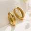 Minimalist waterproof 18k gold-plated women's stainless steel shiny U-shaped hoop fashion accessory earrings thumbnail 1