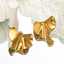 Exquisite and thick summer stainless steel textured irregular women's 18k gold-plated fashion jewelry earrings thumbnail 1