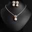 Lonceen Crystal-Embellished Pearl Jewelry Set (Sparkling Chain Necklace + Matching Stud Earrings) thumbnail 1