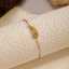 Gold Stainless Steel Feather Bracelet Minimalist Chain thumbnail 1