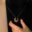 Gold Stainless Steel Sun Ray Geometric Necklace thumbnail 1