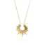 Gold Stainless Steel Sun Ray Geometric Necklace thumbnail 2