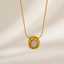 Minimalist Gold Stainless Steel Pearl Pendant Necklace thumbnail 1