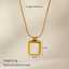 Gold Stainless Steel Geometric Pendant Necklace thumbnail 3