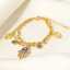 Gold Stainless Steel Evil Eye Bracelet for Women thumbnail 3
