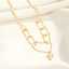 Gold Layered Cross Pendant Stainless Steel Necklace thumbnail 2