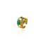 Gold Stainless Steel Ring with Green Stone for Women thumbnail 2