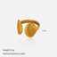 Bold Shell Stainless Steel Open Ring Gold Plated thumbnail 3