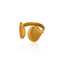 Bold Shell Stainless Steel Open Ring Gold Plated thumbnail 2